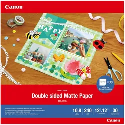 Canon MP-101D (240 g/m2, 30 x 30 cm, 30 Stk.), Fotopapier, Weiss