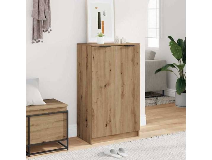 Solde d'automne Armoire à chaussures - RUIGOU - Armoire basse d'Intérieur chêne artisanal bois d'ingénierie LEM70393