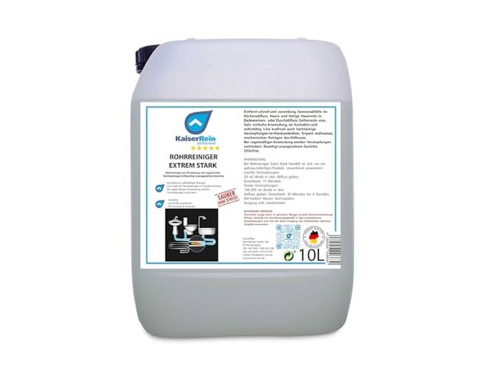 KaiserRein Profi Rohrreiniger 10L - Kraftvoller Abflussreiniger gegen Verstopfungen in Dusche, Küche und Toilette