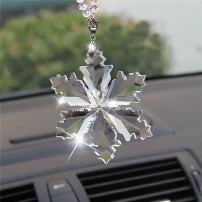 Uplift Treasures Crystal Snowflake Car Hanging Pendant b