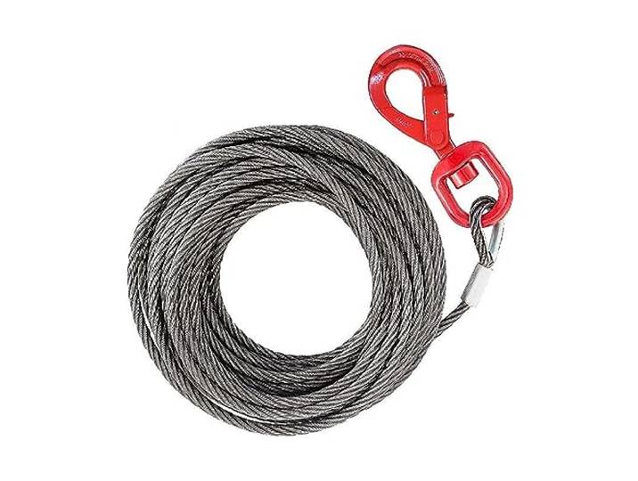 50 75 100 Zoll Windenkabel Ersatzdrahtseil 4400LBS Faserkern Selbstsichernder Drehhaken Abschleppwagen Pritsche Stabilität Gewährleisten(30 m)
