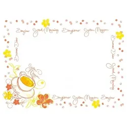 Mank Tischset Airlaid Sunny, 40 x 30 cm, 100 Stück - Guten Morgen Platzset Platzdeckchen Kaffee