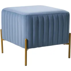 HOCKER Samtstoff Blau Utah