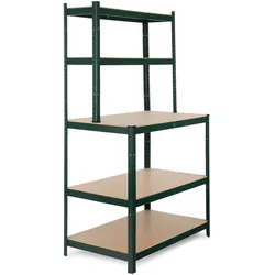 Stagecaptain WBR-175 GR Werkbankregal mit Holzböden Dunkelgrün