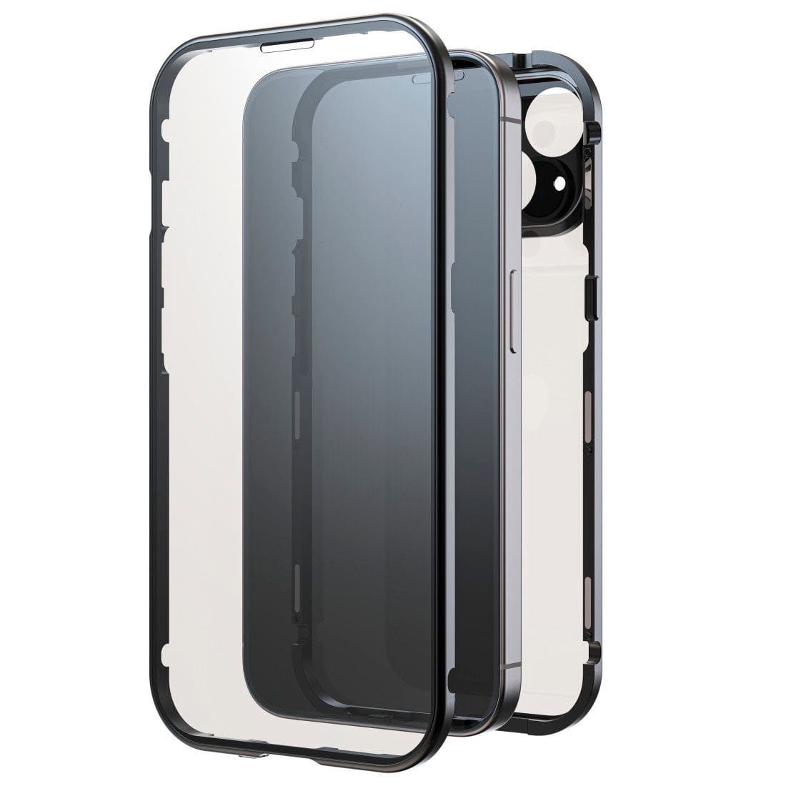 BlackRock 221253 Rückseiten-/Bildschirmschutz Metall, Kunststoff, Gehärtetes Glas 9H für Apple iPhone 15 Kratzresistent 00221253