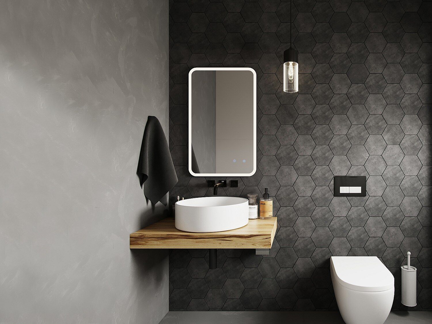 Unique Lustro łazienkowe prostokątne podświetlane anti-fog - 50x80 cm LIMORICO