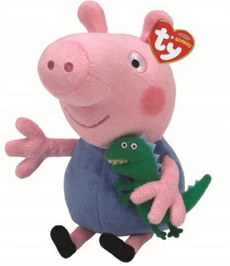Ty: Peppa Pig - George Soft Plush Toy for Kids and Collectors - Ages 0 and Up - Officially Licensed