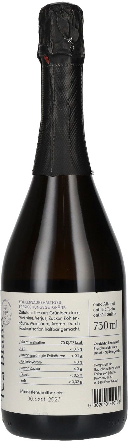 Rauschend Feine Weine Sparkling Tea Blanc alkoholfrei 0,75l