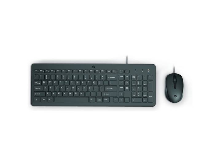 HP 150 Bedraad Toetsenbord en Muis Set Toetsenbord Zwart