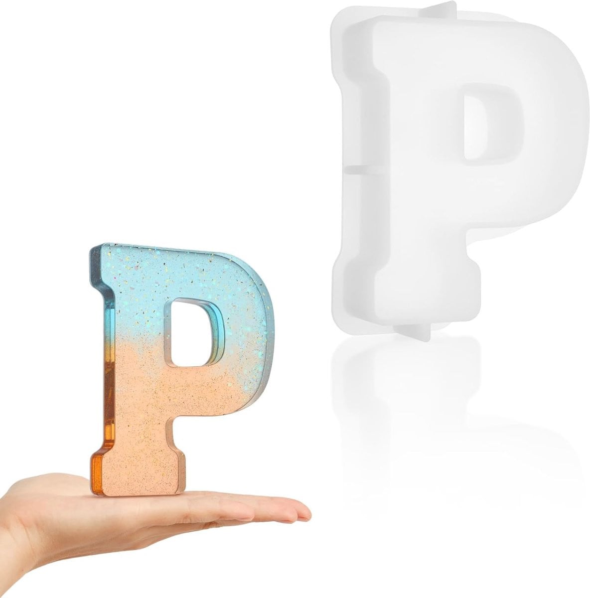 Grote Letter Mallen - Alfabet Silicone Vormen voor Hars Ambachten - 3D Diep Ontwerp - Hoogte: 17,78 cm