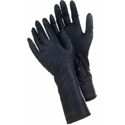 TEGERA Laborhandschuhe 849 Gr. 9 puderfrei Nitril 30cm schwarz 50 Stück/Box