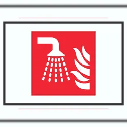 Wassernebelrohr Symbol Schild A3 (297x420mm)