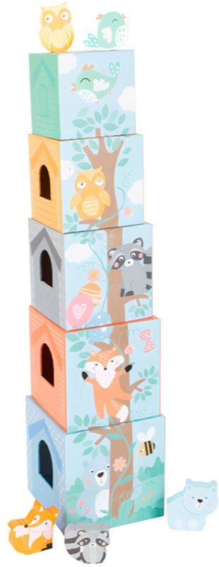 Small foot Stacking Tower Pastel Animals tour d’assemblage 12m+ 10 pcs