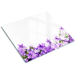 GLASPLATTE 60x52 cm Lila Glocken