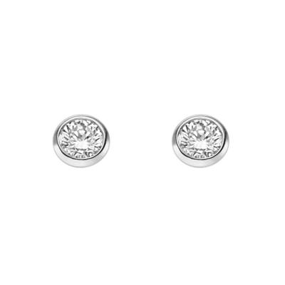 Paar Ohrstecker ADELIA´S, silber, Ohrringe, Damen, Damen, 0,25 VVS = sehr sehr kleine Einschlüsse, Gold