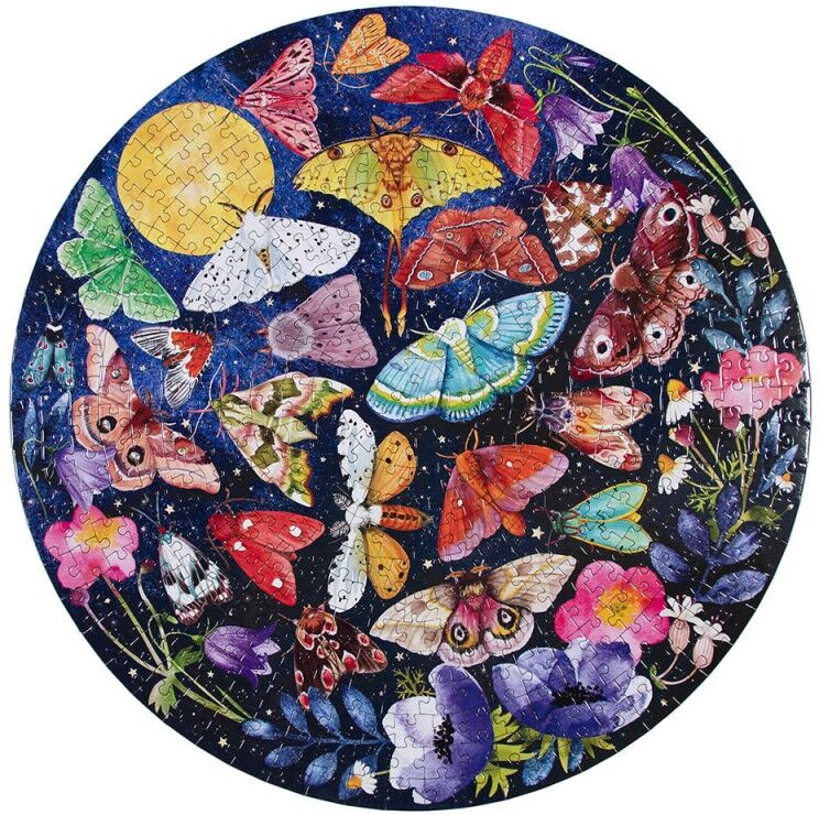 Puzzle 500 pcs rond Moths - Eeboo
