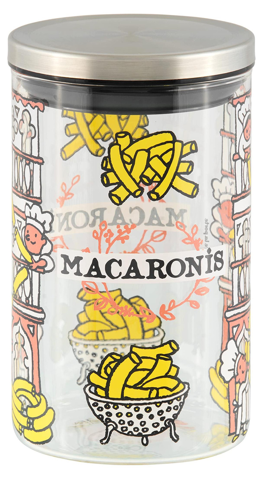 Dripio Glazen beker voor macaroni, middelgroot, BPA-vrij, 1 stuk