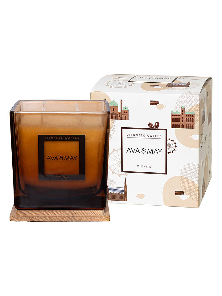 AVA & MAY Duftkerze "Viennese Coffee" in Hellbraun - 550 g - onesize