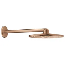 Grohe Rainshower Kopfbrauseset 26475DL0 warm sunset gebürstet, Brausearm 430mm, 2 Stahlarten