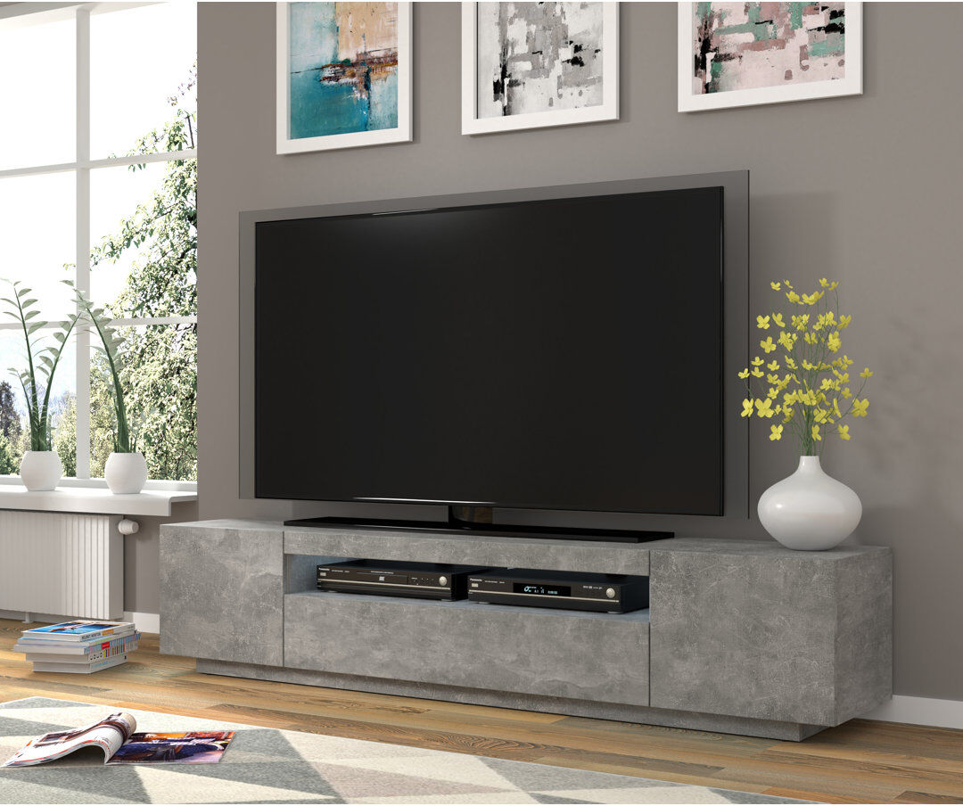 Metro Athanasia TV Stand for TVs up to 88" Concrete Grey 88"