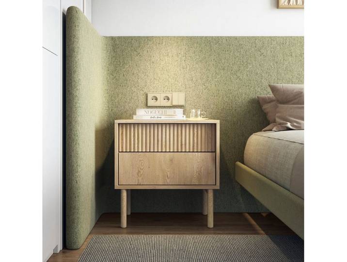 Compleo Nachttisch mit Schublade, Scandi design, Eiche cremona KOMO