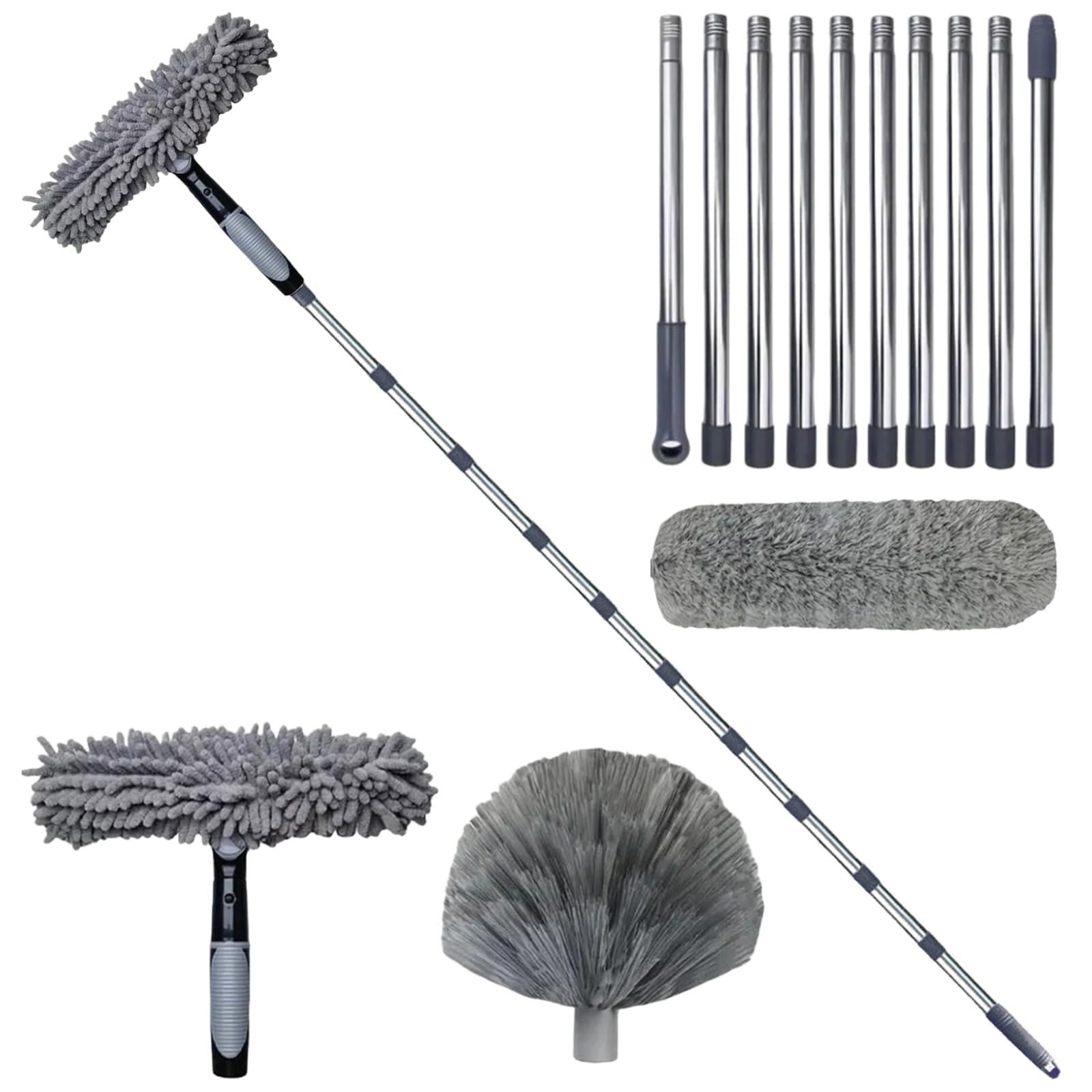 Dripio 3-in-1 Telescopische Stofwisser Set met Microvezel Ruitenwisser, 1,5–4,9 meter