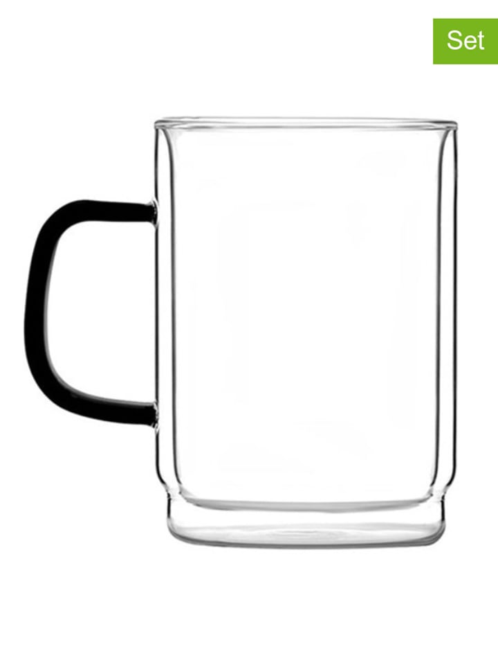 Vialli Design 2er-Set: Becher in Schwarz - 350 ml - onesize