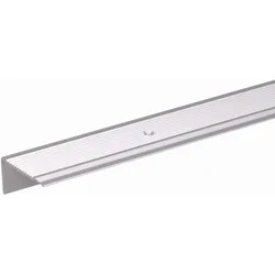 Alberts® Treppenkanten-Schutzprofil gebohrt, Alu, 43x23mm, Länge 1m-edelstahlfarbig eloxiert