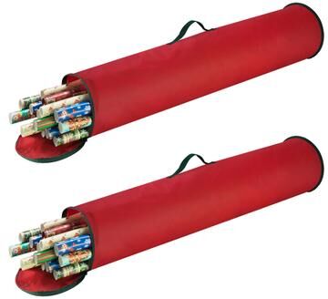 "Elf Stor 2-Pack Christmas Gift 40.5"" Wrapping Paper Wrap Storage Bag Stand Up"