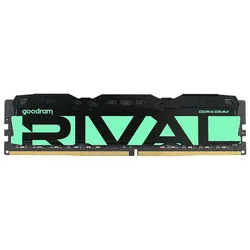 Goodram Pamięć do PC DDR4 Rival Radiant 16GB (2*8)/3200 CL16 zielona (3200 MHz, DDR4-RAM, DIMM), RAM, Grün