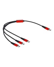 Delock USB Ladekabel 3 in 1 Type-C zu 3 x 30 cm Digital/Daten 0,3 m (86712)