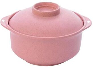 Uplift Essentials Japanese Style Instant Noodle Bowl With Secure Vented Lid pink