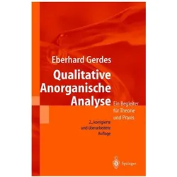 Qualitative Anorganische Analyse, Fachbücher von Eberhard Gerdes