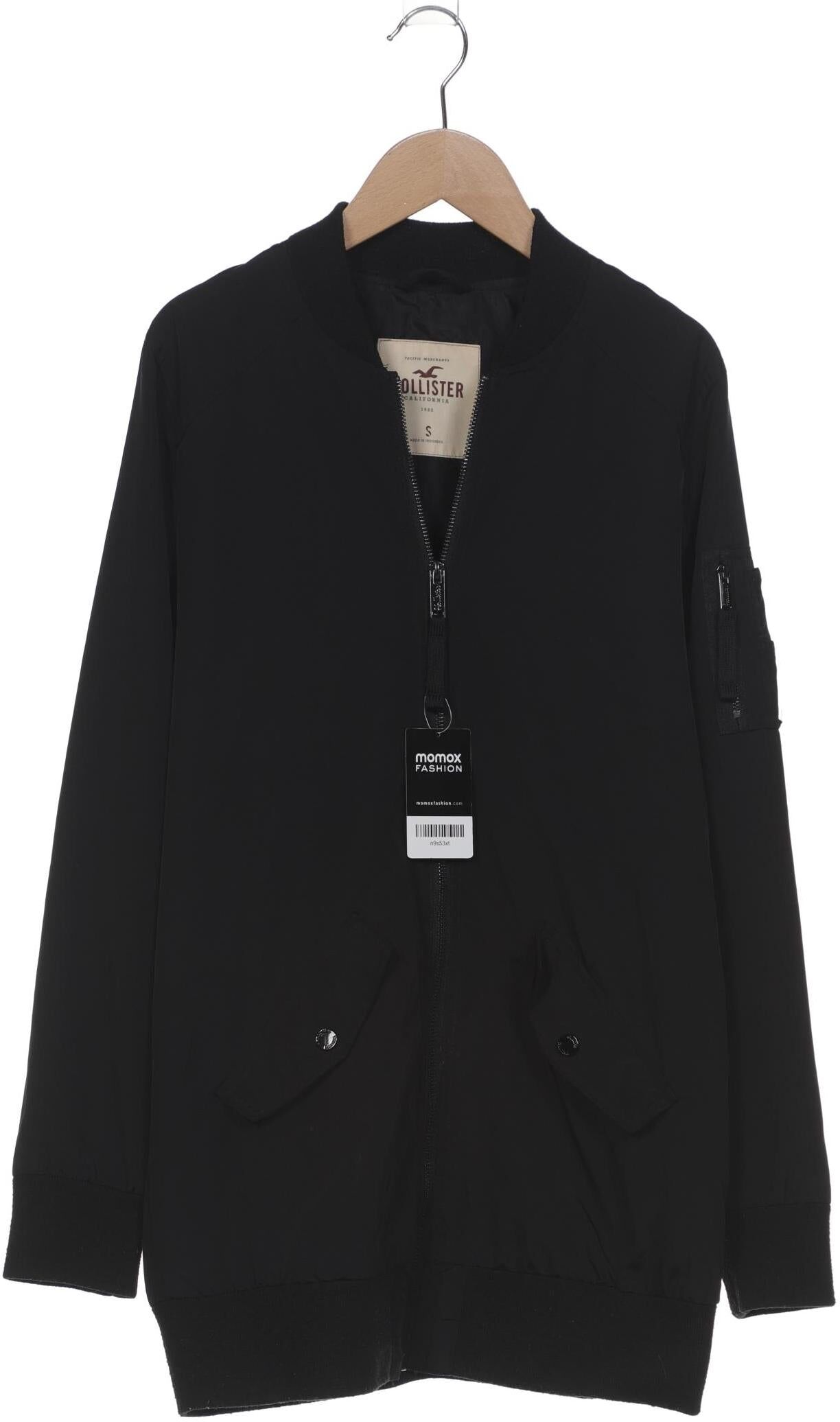 Hollister Damen Mantel, Schwarz, Gr. S, Synthetik - Second Hand