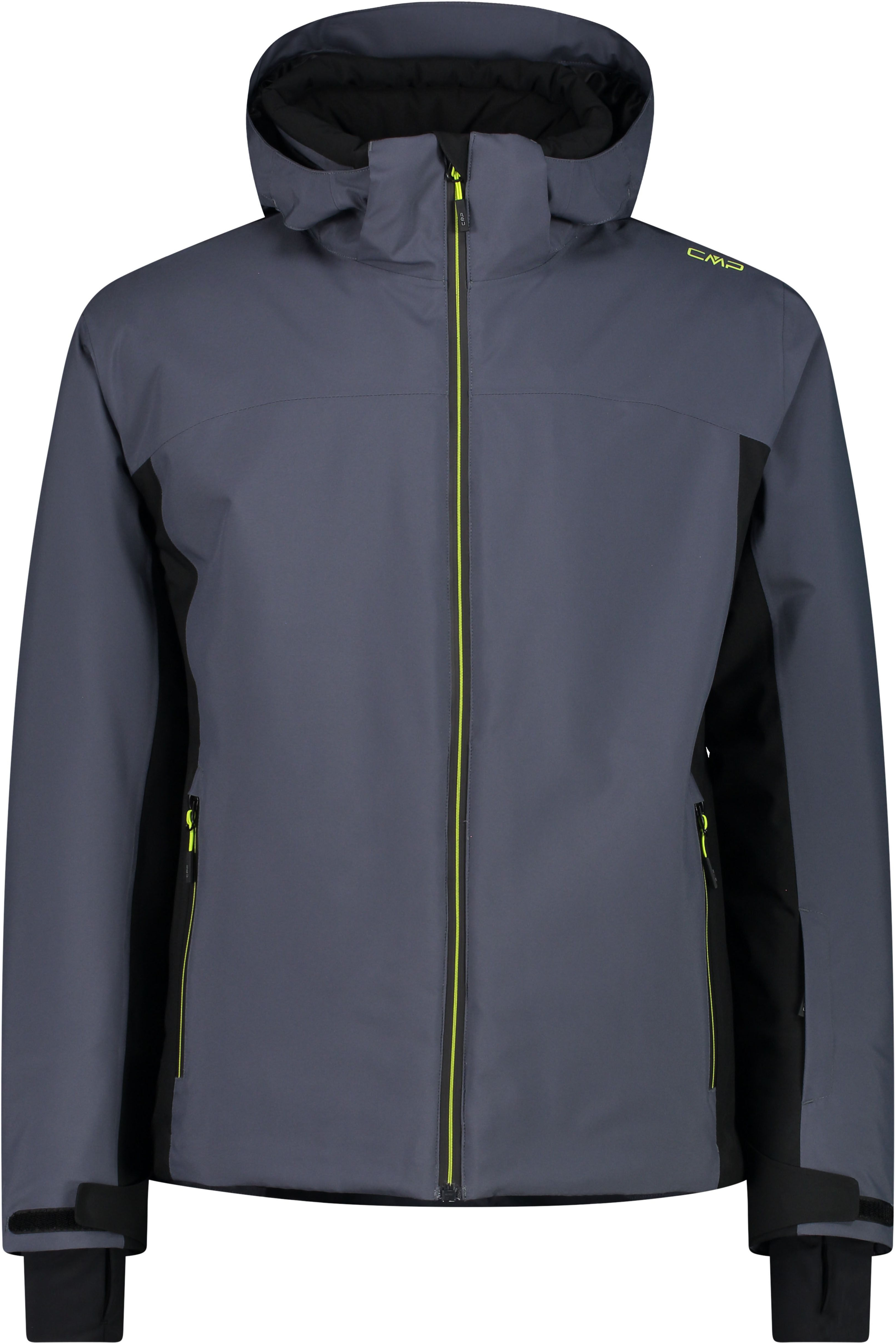 Funktionsjacke CMP, Herren, Gr. 56, grau, Web, Obermaterial: 100% Polyester. Futter: 100% Polyester. Wattierung: 100% Polyester, kontrastfarbene Details, Jacken Funktionsjacke, mit Kapuze, Langarm, aus Polyester grau 56