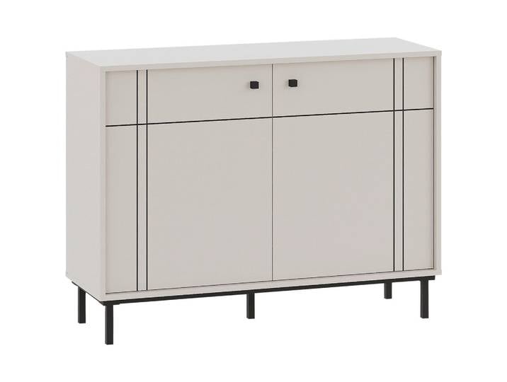 Carryhome Kommode, Kaschmir, Metall, 2 Fächer, 108x81.8x37 cm, Wohnzimmer, Kommoden & Sideboards, Kommoden