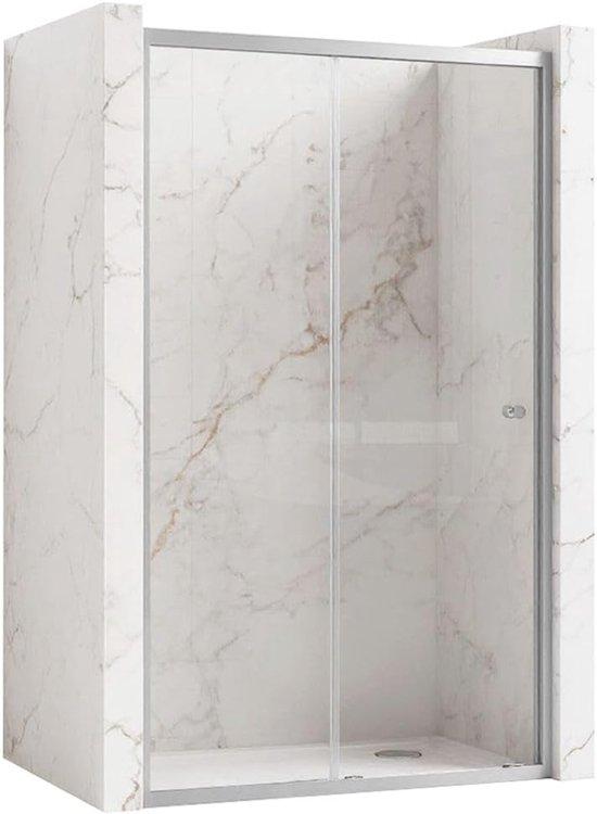 Famanu Duschtür Schiebetür Badewannenabtrennung Glas 100x190cm Transparent