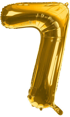 Folienballon "7", gold, 86 cm