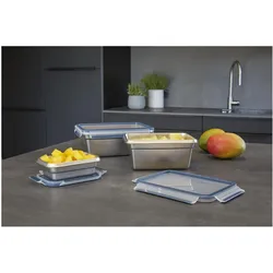 Tefal MasterSeal Food container Rectangle 2,0 l - Stainless Steel, Vorratsbehälter, Silber
