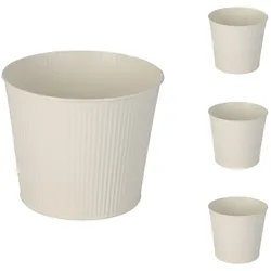 Mojawo 4 Stk. Blumentopf Pflanzgefäß Balkontopf Pflanztopf verzinkt Ø20xH18cm