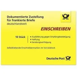 Soennecken, Grusskarte + Briefpapier, Briefmarke Einschreiben national 10St. (1 Stk.)