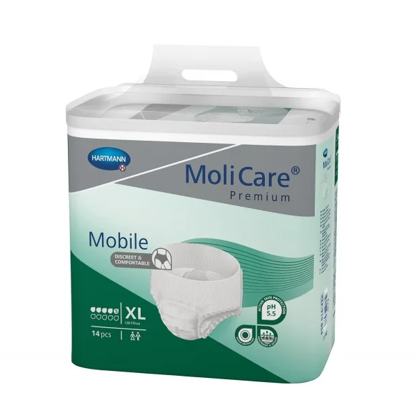 Hartmann Molicare Mobile 5 gouttes XL - 10 paquets de 14 protections