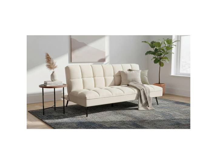 Mid.you Schlafsofa Pur, Creme, Metall, 3-Sitzer, 178x84x98 cm, Liegefunktion, Wohnzimmer, Sofas & Couches, Schlafsofas, Klappsofas
