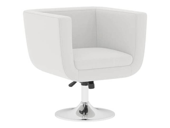 NEUF 2026  CHIC Tabouret de bar SWEETY 1 PC CHAISE HAUTE Blanc Similicuir 63x59x(66.5-75.5) cm FF3