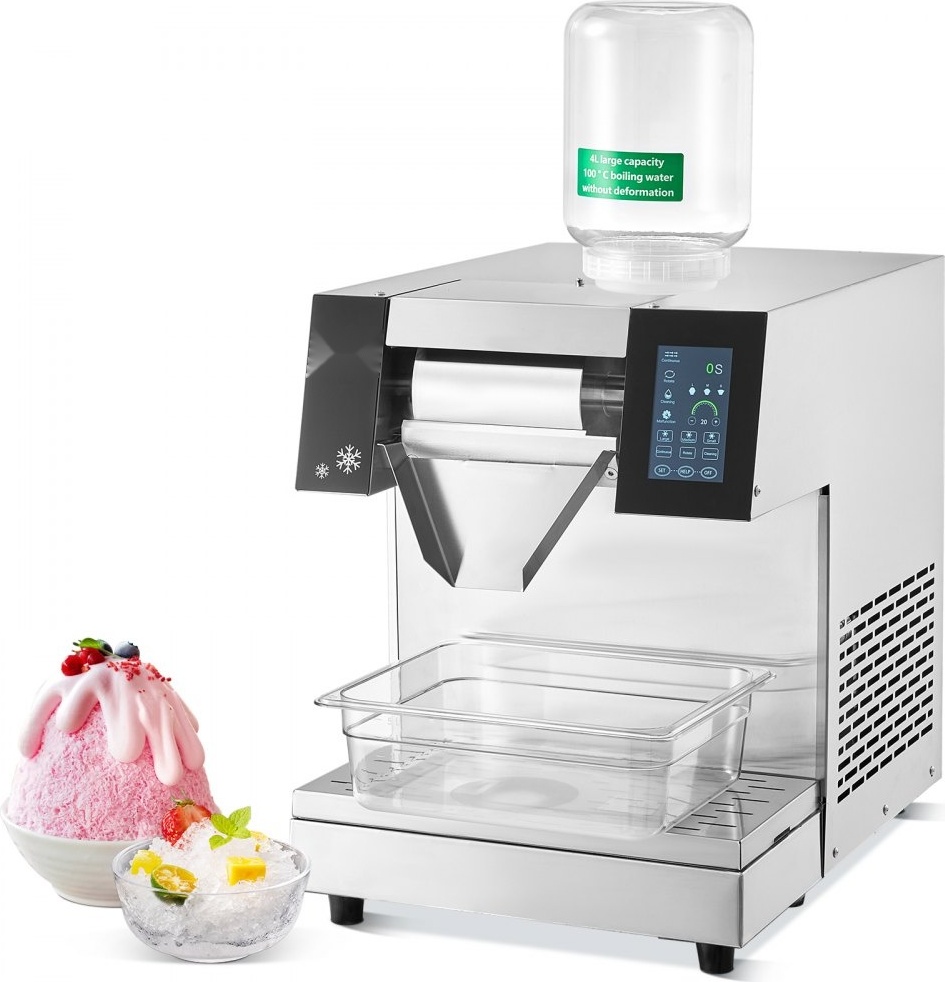 Kommerzielle Schneeflocken-Eismaschine - 260 kg/24 h - Eisrasierer aus Edelstahl - Hochleistungs-Eismaschine für Gastronomie - Softeis und Speiseeis