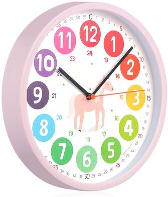 Daily Deals Depot Colorful Kids Learning Clock Silent Wall Decor For Nursery, Playroom, Bedroom, Analog Teaching Aid For Time Skills Colorful Kids Learning Clock Silent Wall Decor For Nursery, Playroom, Bedroom, Analog Teaching Aid For Time Skills