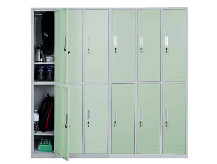Mendler Schließfach Boston T829 Metall 12 Fächer - grün