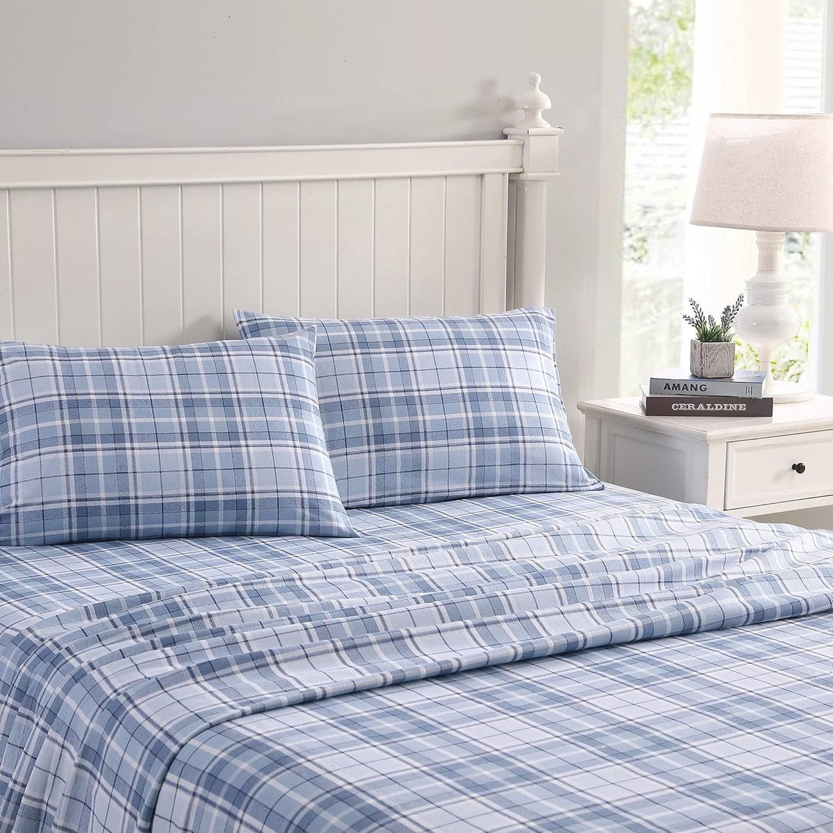 Katoenen Flanel Beddengoed Twin Set voor Volwassenen - Geborsteld voor Extra Zachtheid en Comfort