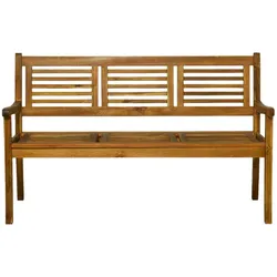 Gartensitzbank aus Akazie Massivholz Armlehnen
