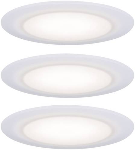 Paulmann LED-Bad-Einbauleuchte 3er Set 15W Satin, Weiß